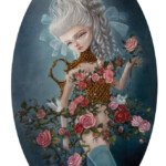 Kukula, “A Proposal”, 2020, oil on panel, 20.5 x 12.5 in, $14,500