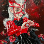 Julie Filipenko, “Ready to Love”, acrylic on wood, 16.8 x 12 inches, $2,200