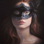 Bec Winnel, “Bronwyn”, 2020, oil on panel, 20 x 16 in, $2,200