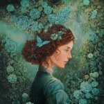 Eeva Nikunen, “Daydreamer”, oil on board, 14 x 11 inches, $1,400