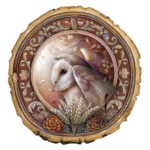 Kimera Wachna, “Autumn”, acrylic on wood, 7.25 x 7 inches, $550