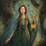 Eeva Nikunen, “The Guiding Light”, oil on board, 10 x 8 inches, $850