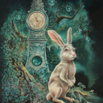 Eeva Nikunen, “Tick Tock Goes the Clock”, oil on board, 14 x 11 inches, $1,400