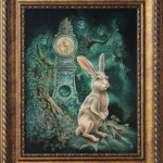 Eeva Nikunen, “Tick Tock Goes the Clock”, oil on board, 14 x 11 inches, $1,400 (Framed)