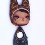Kathie Olivas, Autumn, Oil, acrylic, found objects, epoxy resins on cast resin, 13 x 5, $800