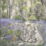 Jessica Mulholland, “Dusty Bluebells (spring)”, watercolour and pencil on Arches Aquarelle HP paper, 8 x 6 inches, $450