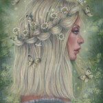 Kseniia Boko, “Chamomille”, oil on wooden panel, 7 x 5 inches, $500