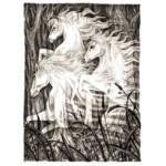 Adam Oehlers, “Charging”, Pen and Pencil of 250gsm paper, 5.5 x 3.94 inches, $350