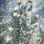 Adam Oehlers, “Thistledown”, Watercolour, pen and Pencil on 250gsm paper, 12.2 x 8.27 inches, $930