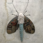 Larysa Bernhardt, “Flemish Fishing Village II”, vintage tapestry, Belgian linen, cotton velvet, 15 x 15 inches, $368
