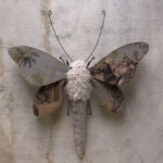 Larysa Bernhardt, “Dreams of Egypt II”, vintage tapestry, Belgian linen, cotton velvet. 20 x 15 inches, $368