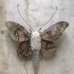 Larysa Bernhardt, “Dreams of Egypt I”, vintage tapestry, Belgian linen, cotton velvet, 19 x 15 inches, $368